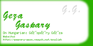 geza gaspary business card